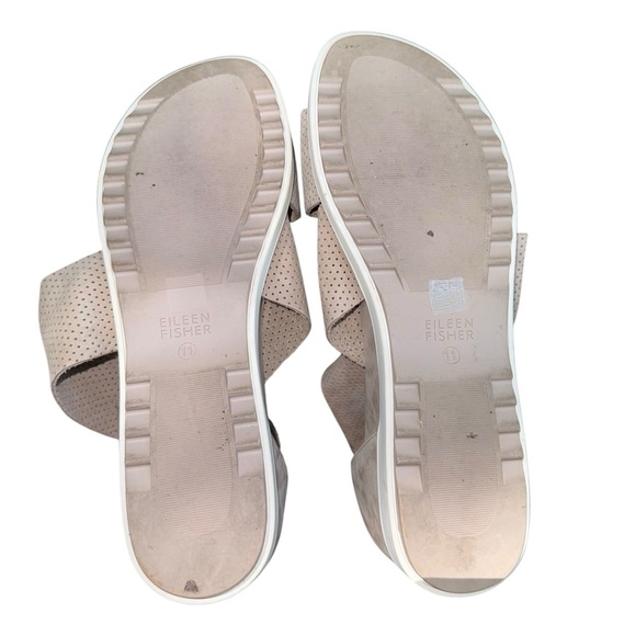 EILEEN FISHER Sport 3 Leather Platform Sneakers Beige Size 11 - Picture 12 of 16